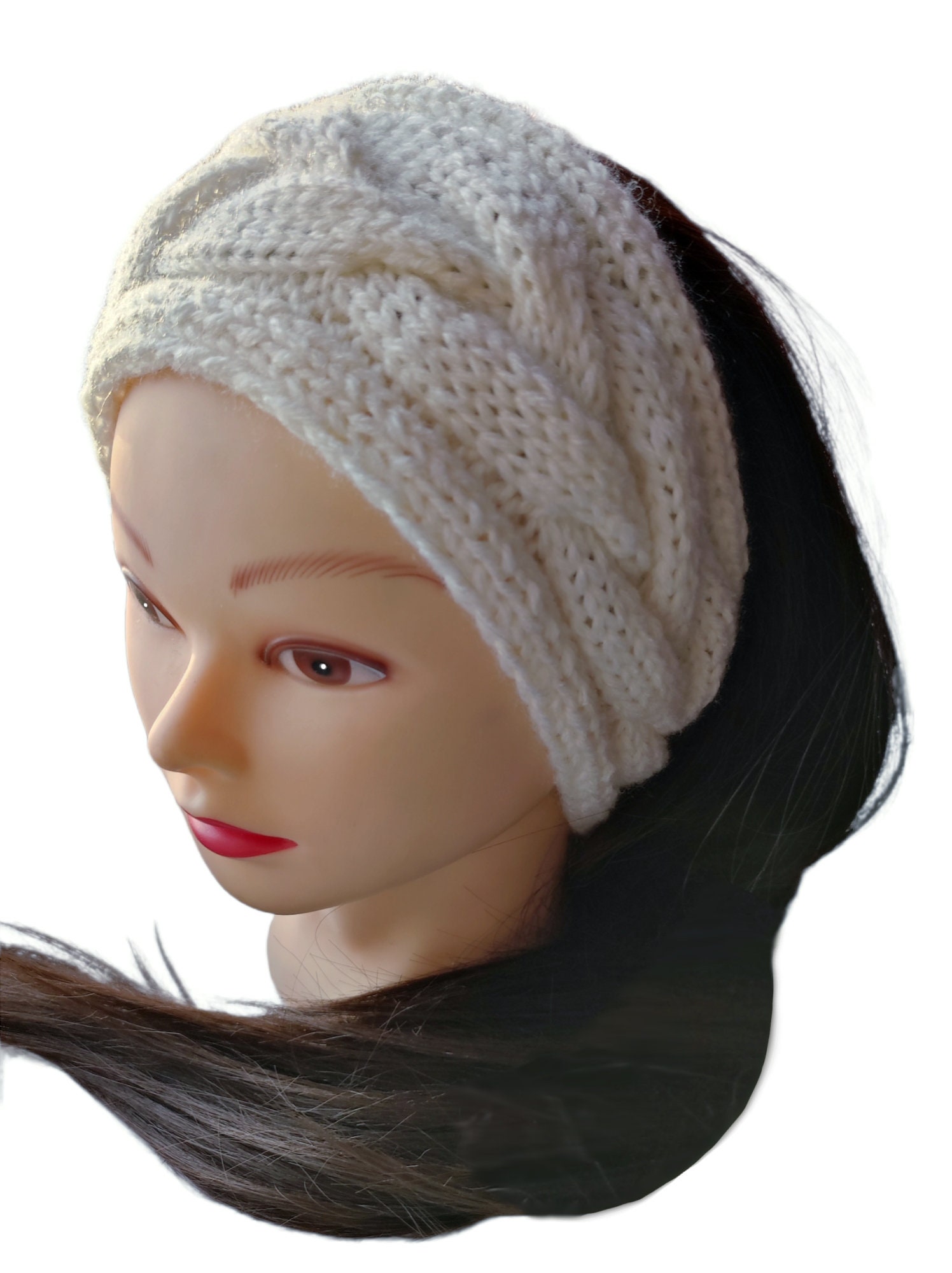Turban Headband Turban White Turban Headwrap Headband - Image 2