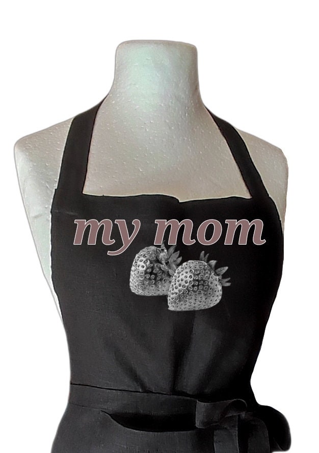 Kitchen apron for mom / gift for mother's day with personalized print