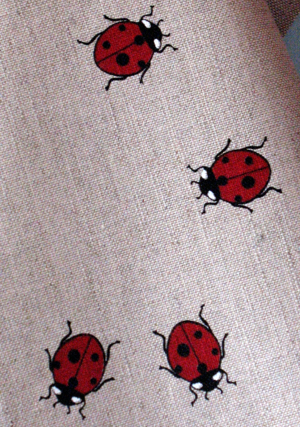 Linen Cotton Dish Towels Tea Towels Ladybug - Tea Towels set of 2 - Image 4