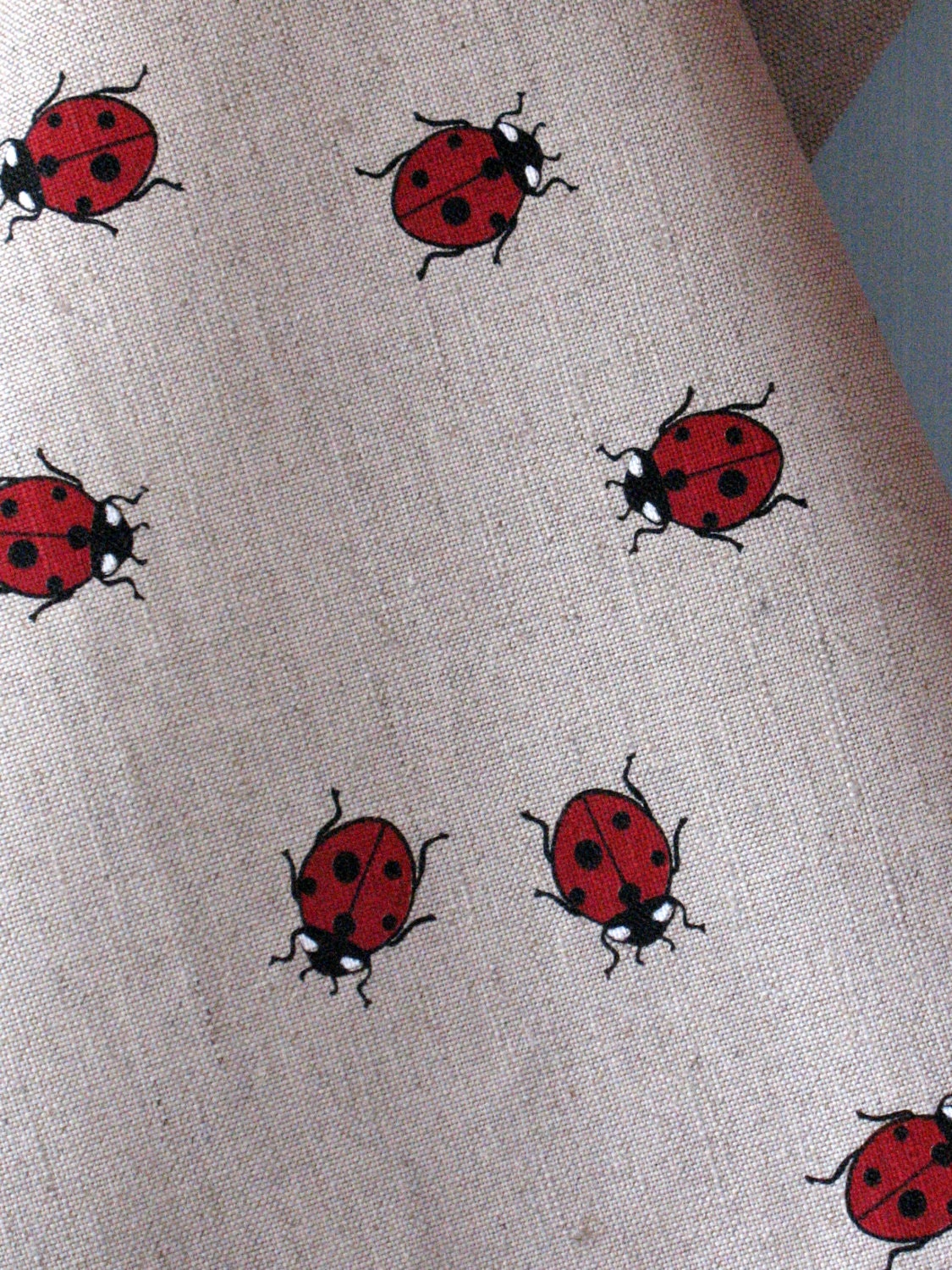 Linen Cotton Dish Towels Tea Towels Ladybug - Tea Towels set of 2 - Image 5