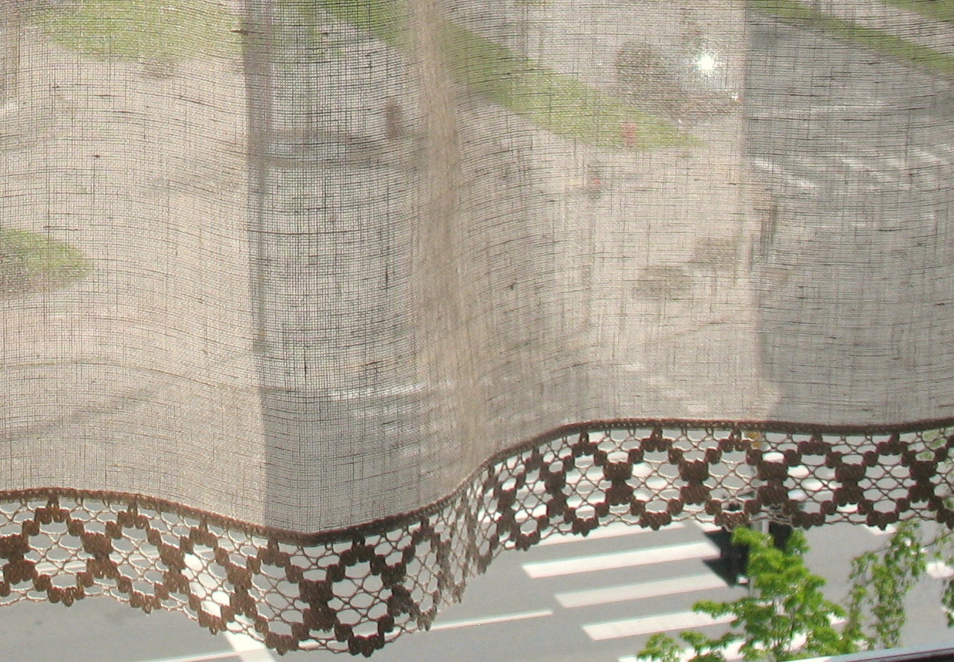 Curtains Lace Curtains Natural Gray Cafe Curtains Washed Linen Curtains Kitchen Curtains Panels - Image 2
