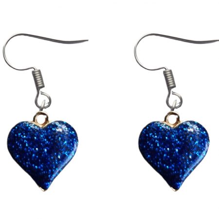 earrings blue heart